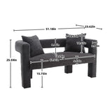 Modern Chenille Loveseat Sofa, Comfy Upholstered 2 Seater - Furniture Home Direct
