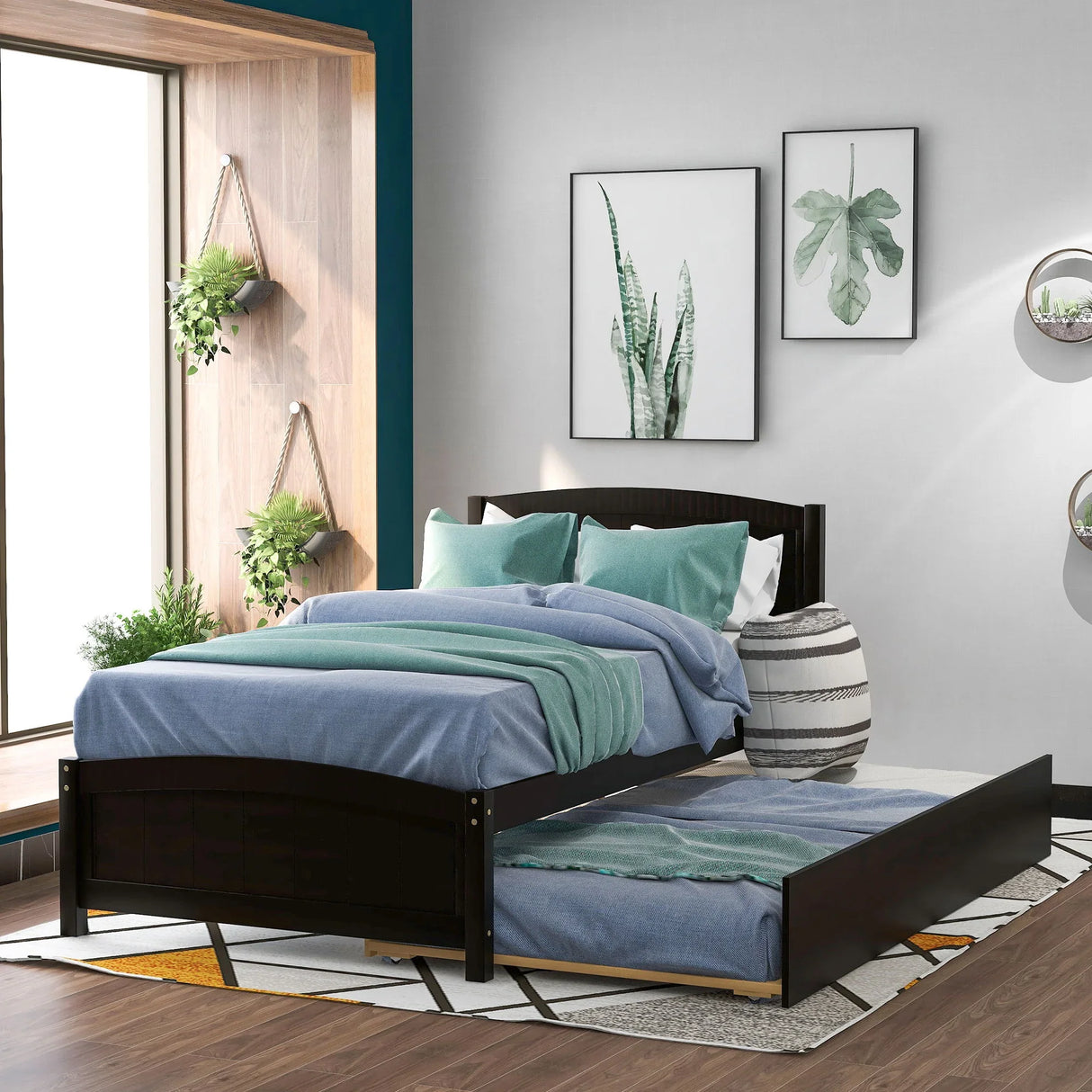 Platform Bed & Headboard, Footboard And Wood Slat Support - Furniture Home Direct