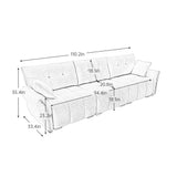 Chenille Sofa - White - Furniture Home Direct