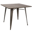 Oregon - Industrial / Farmhouse Dining Table - Espresso - Furniture Home Direct