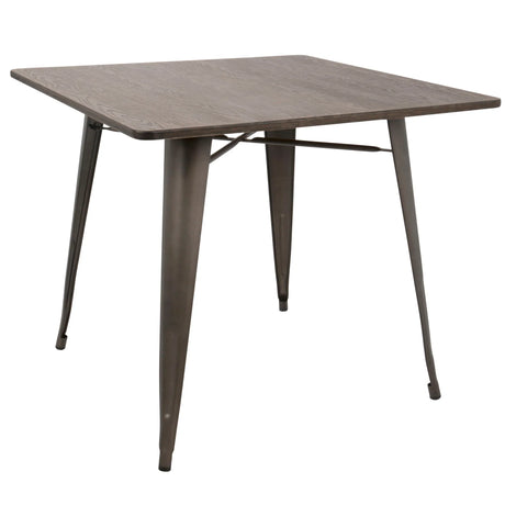 Oregon - Industrial / Farmhouse Dining Table - Espresso - Furniture Home Direct
