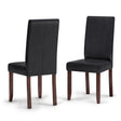 Acadian - Parson Dining Chair (Set of 2) - Distressed Black - Furniture Home Direct