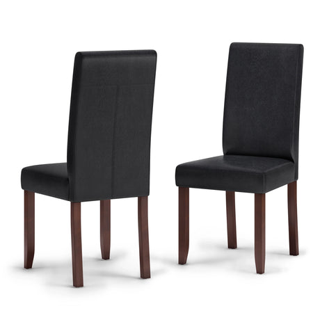 Acadian - Parson Dining Chair (Set of 2) - Distressed Black - Furniture Home Direct