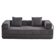 Floor Couch, Convertible Floor Sofa Bed With Pillow Back Support Armrest - Furniture Home Direct