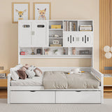 Daybed With All-In-One Cabinet And Shelf - Furniture Home Direct