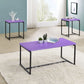 GT - 3 Piece Carbon Fiber Wrap Coffee Table And End Table (Set of 3) - Furniture Home Direct