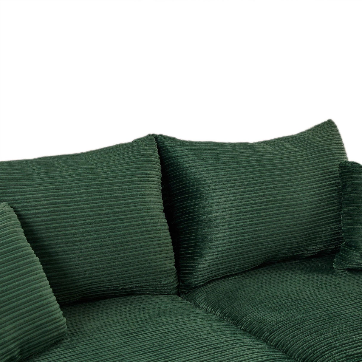 Sofa and Ottoman With Storage, Two USB Ports, Two Cup Holders and Phone Holder - Green - Furniture Home Direct