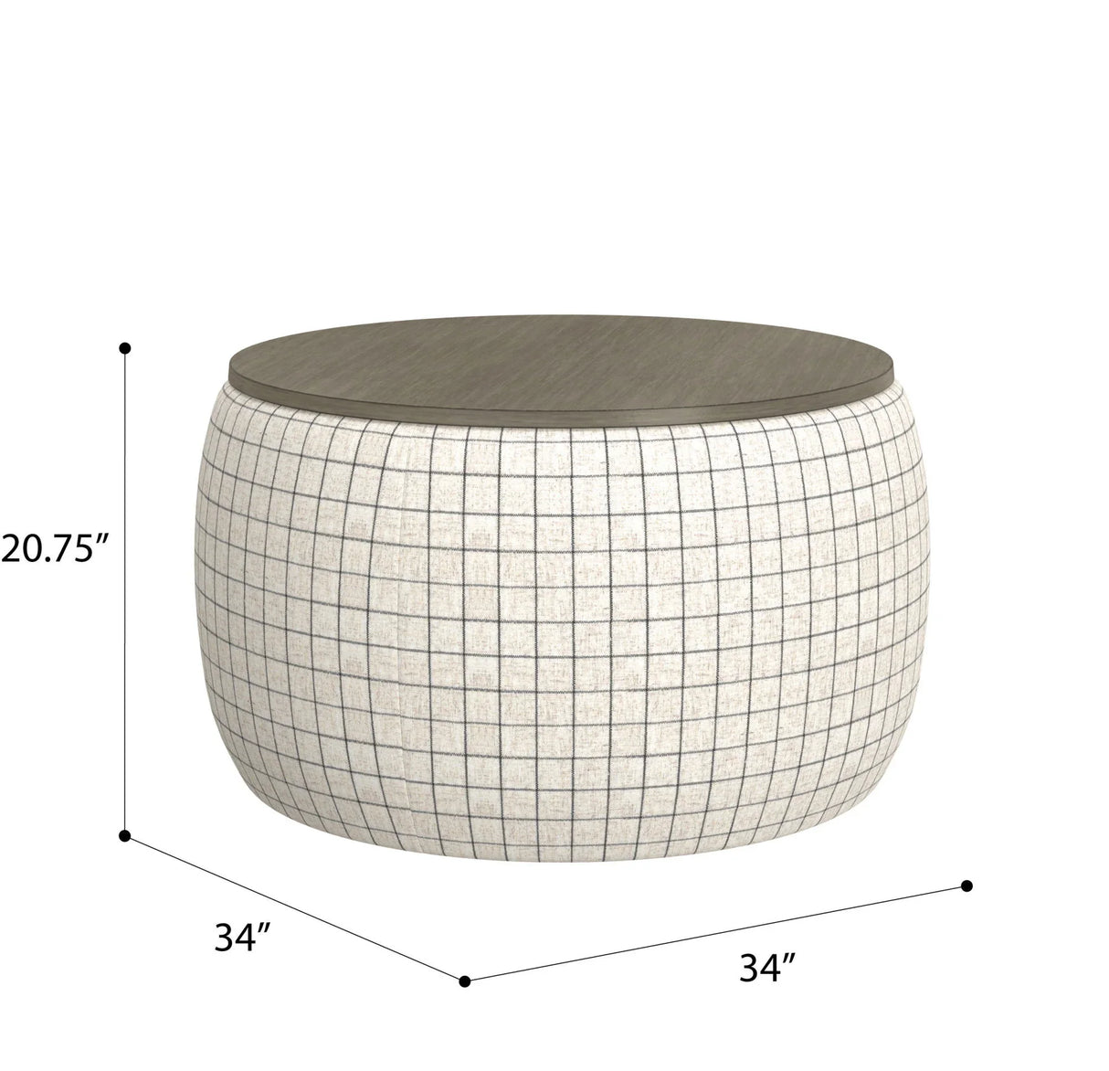 Revel - Storage Ottoman - White - Furniture Home Direct