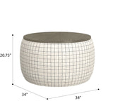 Revel - Storage Ottoman - White - Furniture Home Direct