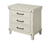 3 Drawer Elegant Nightstand - White - Furniture Home Direct