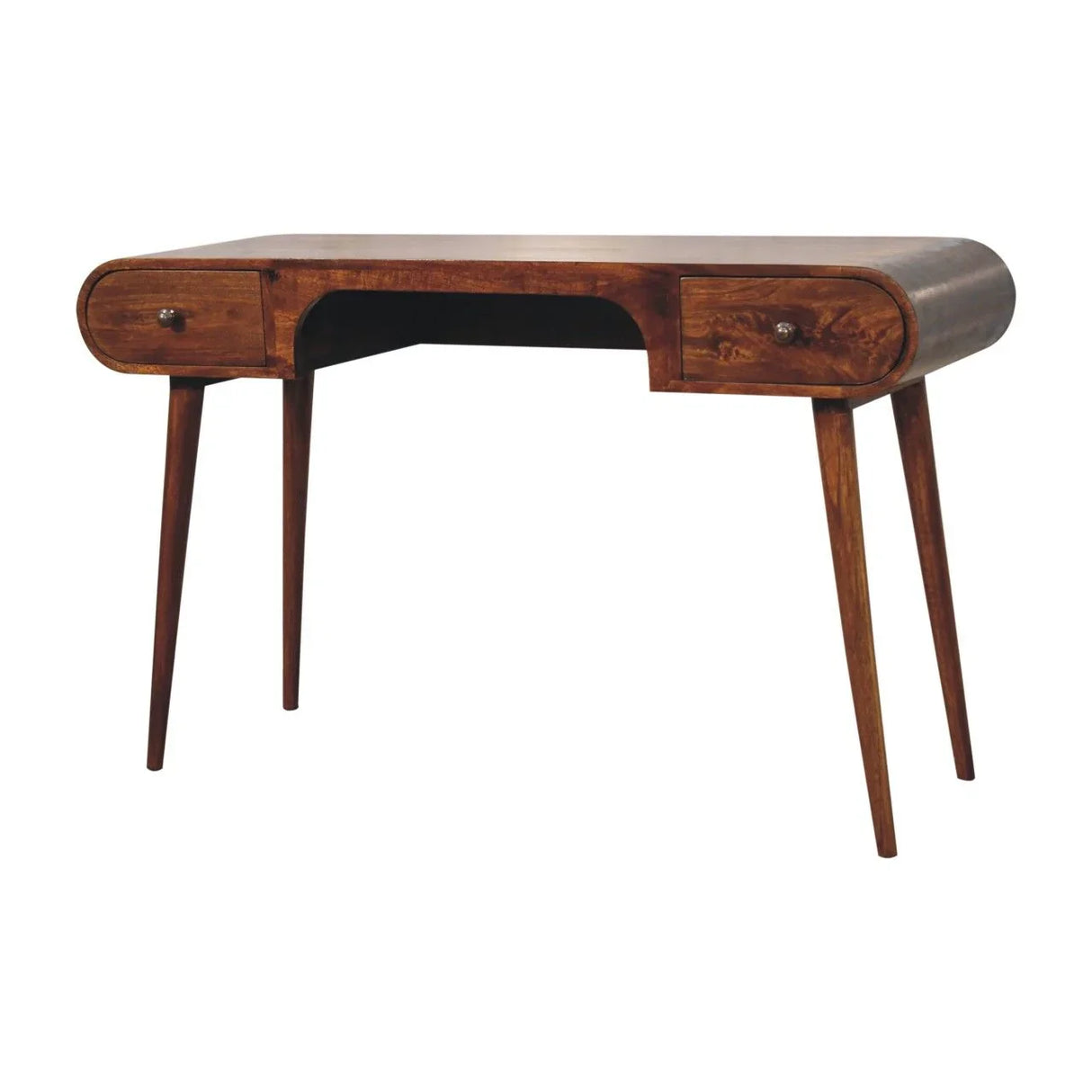 London - Arch Writing Desk - Dark Brown - Furniture Home Direct