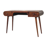 London - Arch Writing Desk - Dark Brown - Furniture Home Direct