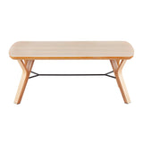 Folia - Mid-Century Modern Bench - Natural - Furniture Home Direct