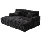 Plush Oversized Double Chaise Lounge Sofa Bed With USB Ports And Cup Holders - Furniture Home Direct