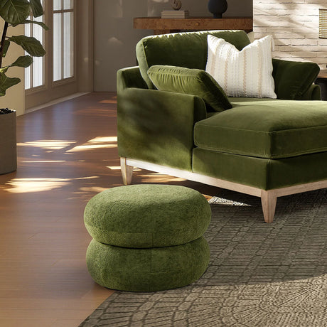 Nest - Low Round Upholstered Ottoman - Furniture Home Direct