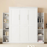 Wall Murphy Bed With Shelves And LED Lights - Furniture Home Direct
