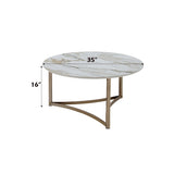 Aziz - Sintered Stone Top Round Coffee Table - Furniture Home Direct