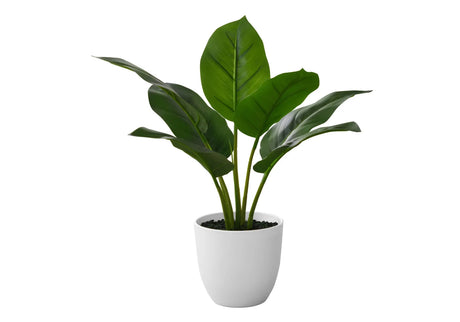 17" Tall, Artificial Plant, Aureum, Indoor, Faux, Fake, Table, Greenery, Potted, Real Touch, Decorative - Green / White - Furniture Home Direct
