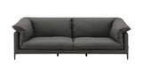 Tadi - Top Grain Leather Loveseat - Black - Furniture Home Direct