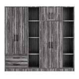 6 Door Wardrobe With Shelves And Drawers - Furniture Home Direct