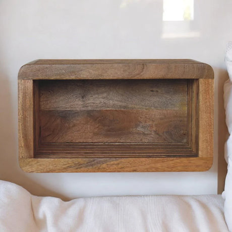 Soba - Wall Mounted Bedside Table - Beige - Furniture Home Direct