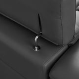 Genuine Leather Power Sectional with USB Port - Gray - Furniture Home Direct