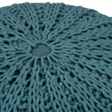 Shelby - Handcrafted Hand Knit Round Pouf - Furniture Home Direct