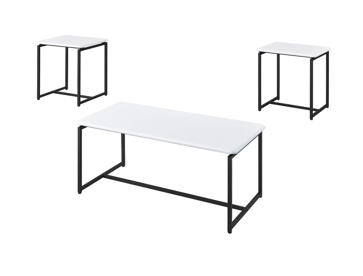 GT - 3 Piece Carbon Fiber Wrap Coffee Table And End Table (Set of 3) - Furniture Home Direct