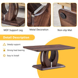 Coffee Table Modern Rectangular Walnut Finish Walnut - Furniture Home Direct