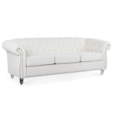 Rolled Arm Chesterfield 3 Seater Sofa - Furniture Home Direct