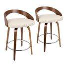 Grotto - Mid-Century Modern, Counter Stool With Swivel (Set of 2) - Furniture Home Direct