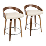 Grotto - Mid-Century Modern, Counter Stool With Swivel (Set of 2) - Furniture Home Direct