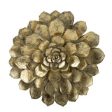 3 Piece Succulent Wall Plaque - Gold - Furniture Home Direct