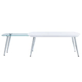 Patina - Coffee Table - White / Chrome - Furniture Home Direct