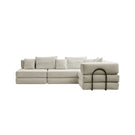 Modular L Shaped Floor Living Room Sofa Set With 6 Pillows - Furniture Home Direct