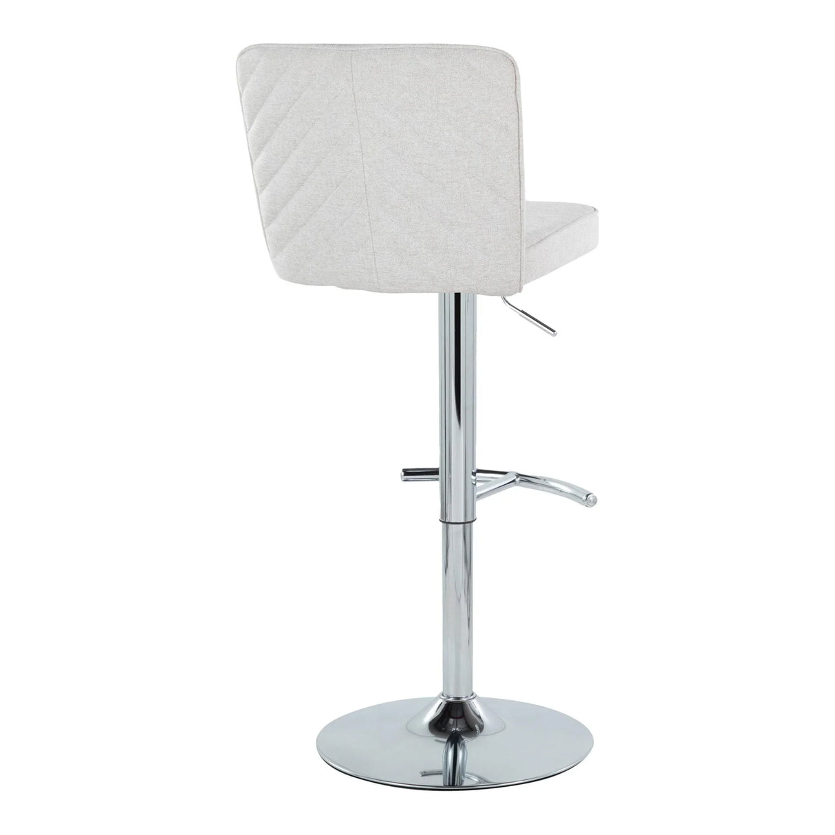 Henry - Contemporary Adjustable Barstool With Swivel & Rounded T Footrest (Set of 2) - Furniture Home Direct