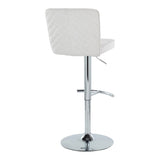 Henry - Contemporary Adjustable Barstool With Swivel & Rounded T Footrest (Set of 2) - Furniture Home Direct