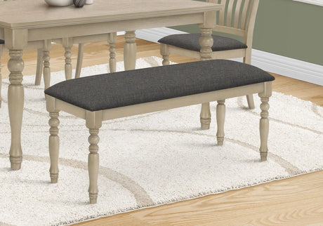 Bench, Rectangular, Upholstered, Transitional - Gray - Furniture Home Direct