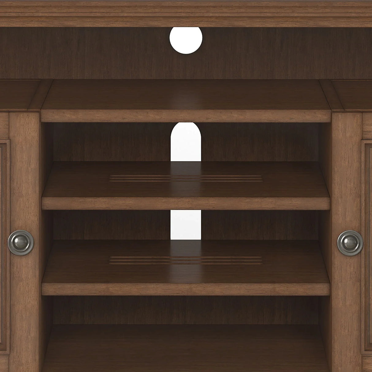 Amherst - TV Media Stand - Rustic Natural Aged Brown - Furniture Home Direct