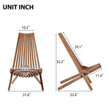 Folding Wood Chair, Portable Solid Wood Seating For Indoor Or Outdoor Use - Natural - Furniture Home Direct