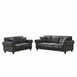 Modern 3 And 2 Seater Sofa With Rolled Arms, Tufted Upholstered Couch - Furniture Home Direct