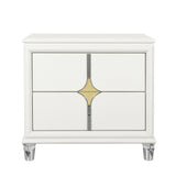 Uriuni - Nightstand - Gold / White - Furniture Home Direct