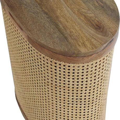 Larissa - Lid Up, Storage Stool - Oak - Furniture Home Direct