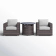 Rattan Patio Set With Comfortable Cushions And Fire Pit - Furniture Home Direct