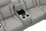 Fortuner Modern Power Reclining Sectional with Bluetooth and LED - Gray - Furniture Home Direct