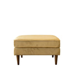 Amber - Square Upholstered Ottoman Linen - Furniture Home Direct