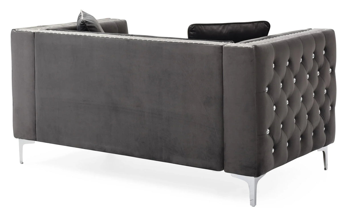 Elegant Track Arm Loveseat - Furniture Home Direct
