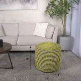 River - Handcrafted Cylindrical Pouf Water Resistant Fabric - Furniture Home Direct