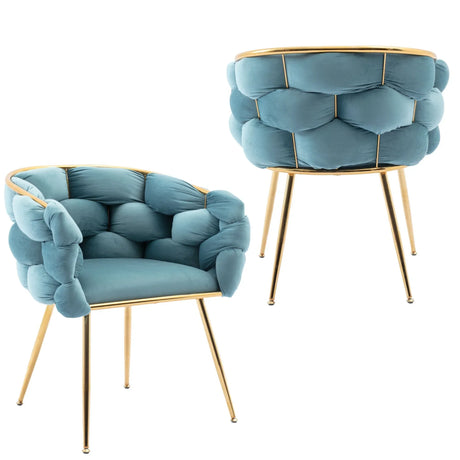 Luxury Modern Simple Leisure Velvet Single Sofa Chair Bedroom Lazy Person Household Dresser Stool Manicure Table Back Chair - Furniture Home Direct