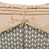 Outdoor Daybed With Canopy Weatherproof Rattan Beige - Furniture Home Direct